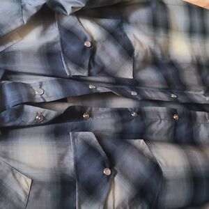 Men's Blue Plaid Shirt